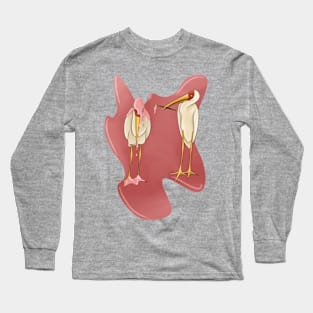 Painted Stork Long Sleeve T-Shirt